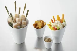Cornet conique blanc porcelaine culinaire Ø 6 cm Les Essentiels - REVOL New