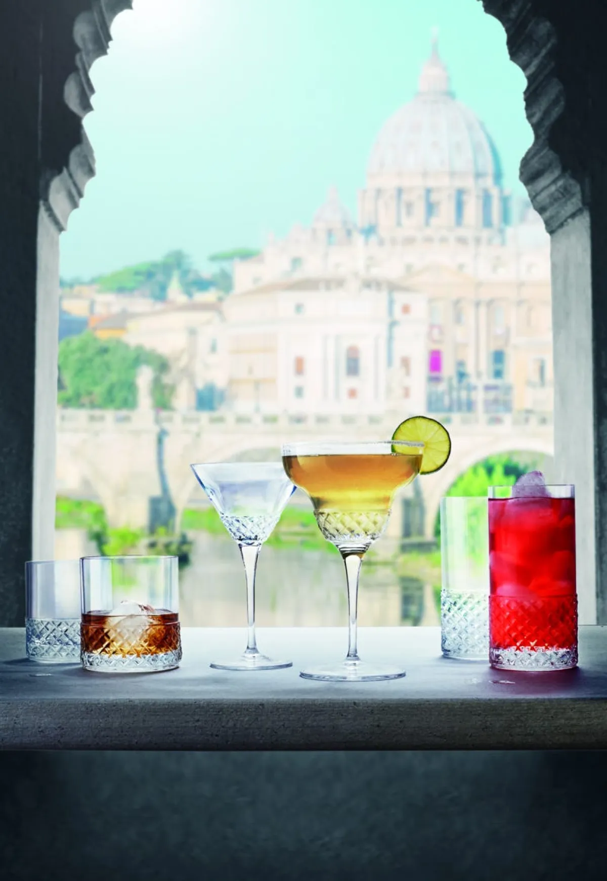 Coupe à cocktail margarita verre cristallin 39 cl Roma 1960 - LUIGI BORMIOLI