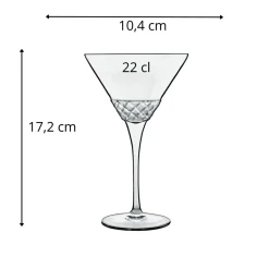 LUIGI BORMIOLI Coupe à cocktail martini verre cristallin 22 cl Roma 1960 New