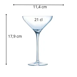CHEF & SOMMELIER Coupe à cocktail verre cristallin 21 cl Champagne & Cocktail