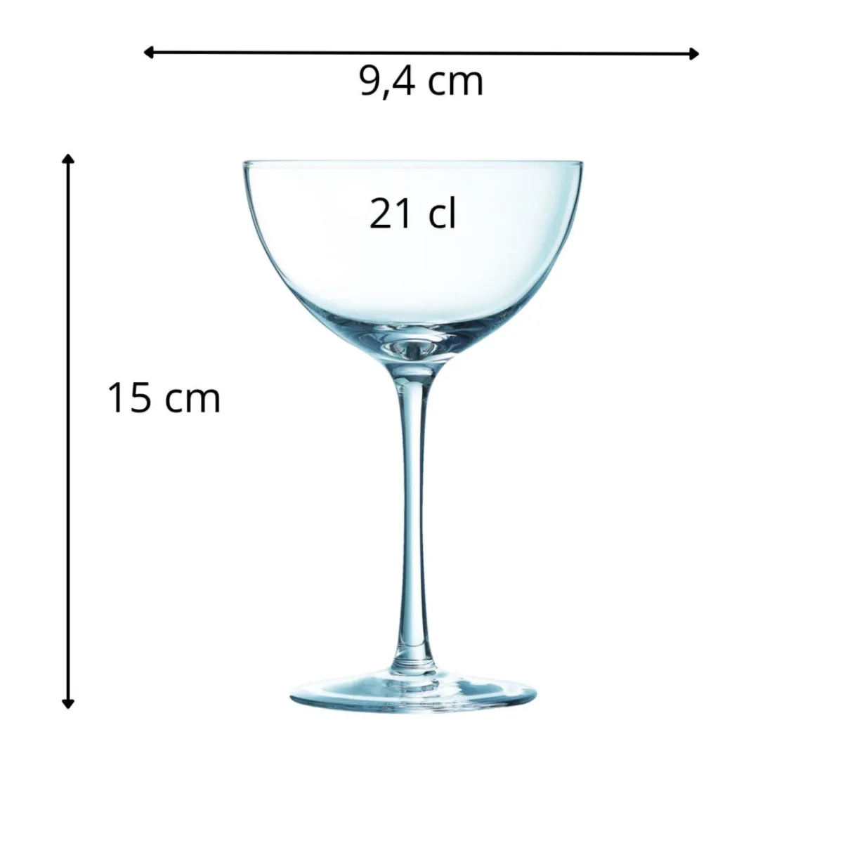 CHEF & SOMMELIER Coupe à cocktail verre cristallin 21 cl Champagne & Cocktail Online