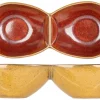 PROOF Coupelle double rond jaune porcelaine Elements Mustard New