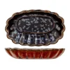 Coupelle ovale brun porcelaine Elements Maroon - PROOF