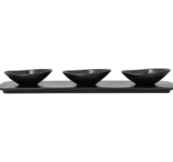 Coupelle ovale noir porcelaine vitrifiée 10 cm Shaped - RAK Sale