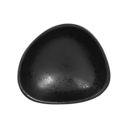 Coupelle ovale noir porcelaine vitrifiée 8 cm Shaped - RAK New