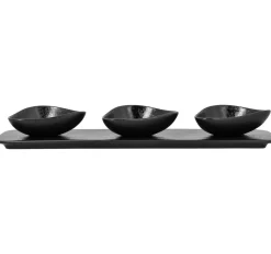Coupelle ovale noir porcelaine vitrifiée 8 cm Shaped - RAK New