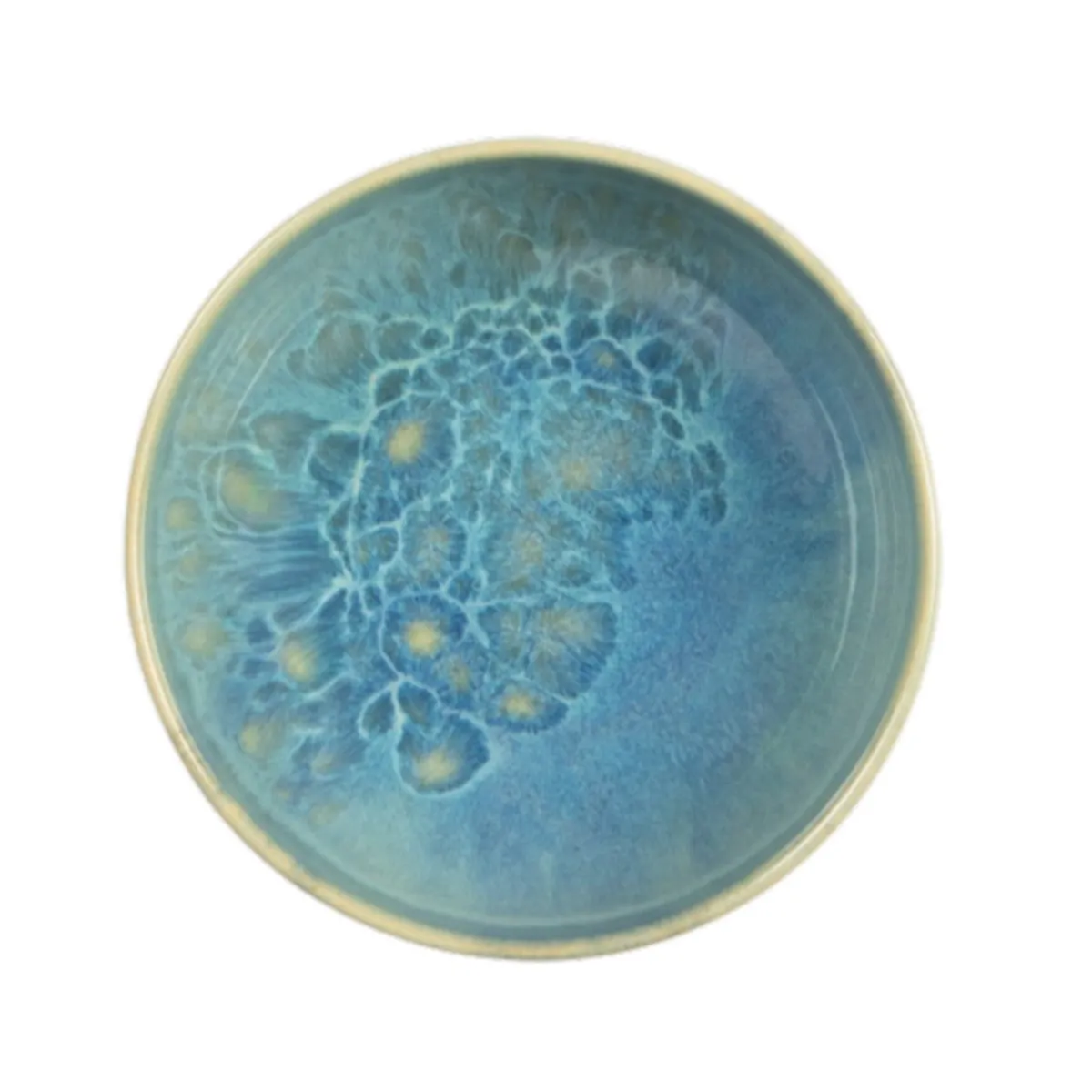 ACCOLADE Coupelle rond bleu grès émaillé Ø 12 cm Magic Hot