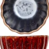 PROOF Coupelle rond brun porcelaine Ø 7 cm Elements Maroon