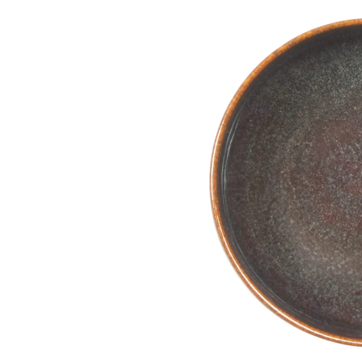 Coupelle rond Marron Bleu grès émaillé Ø 12 cm Amber - ACCOLADE Best