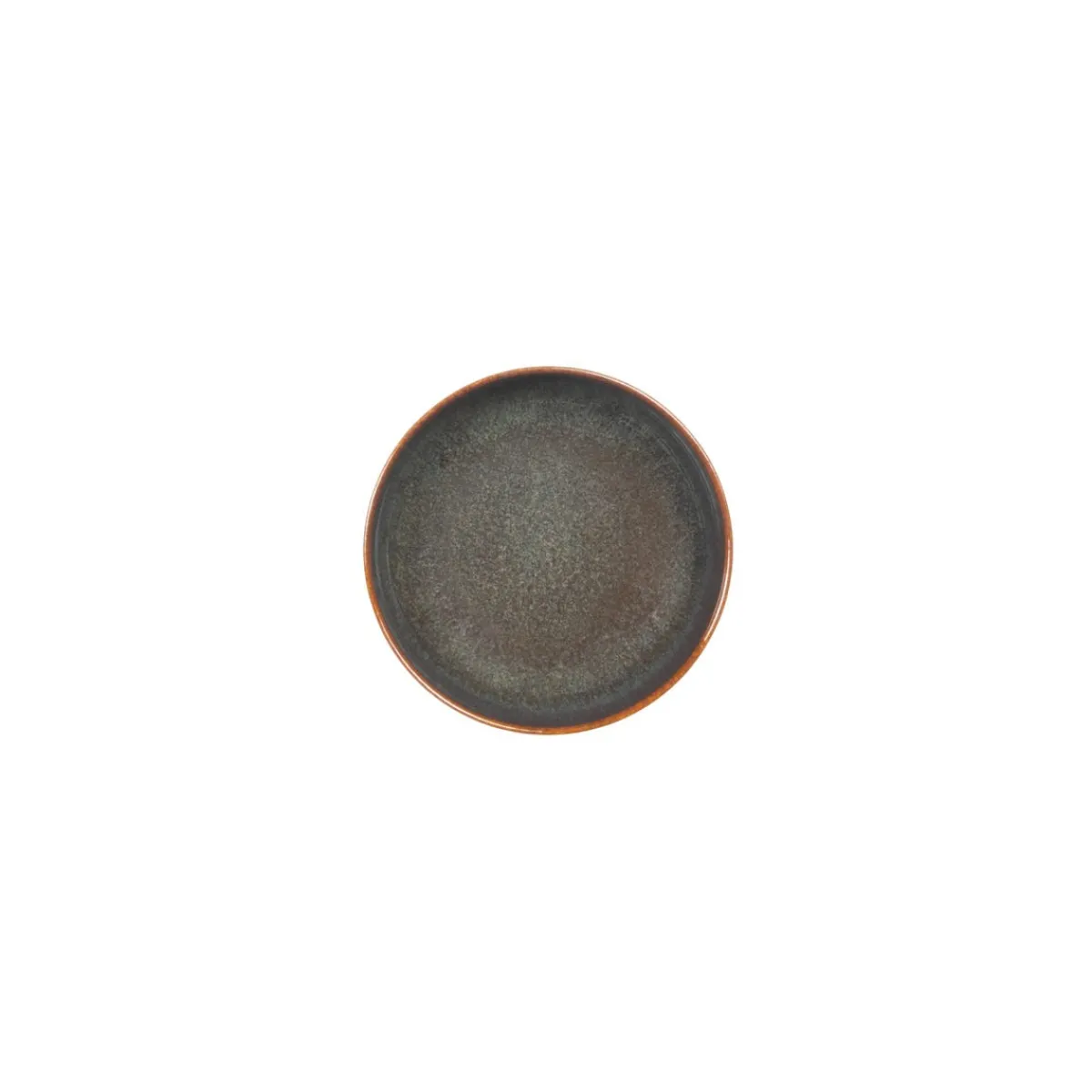 Coupelle rond Marron Bleu grès émaillé Ø 16 cm Amber - ACCOLADE New