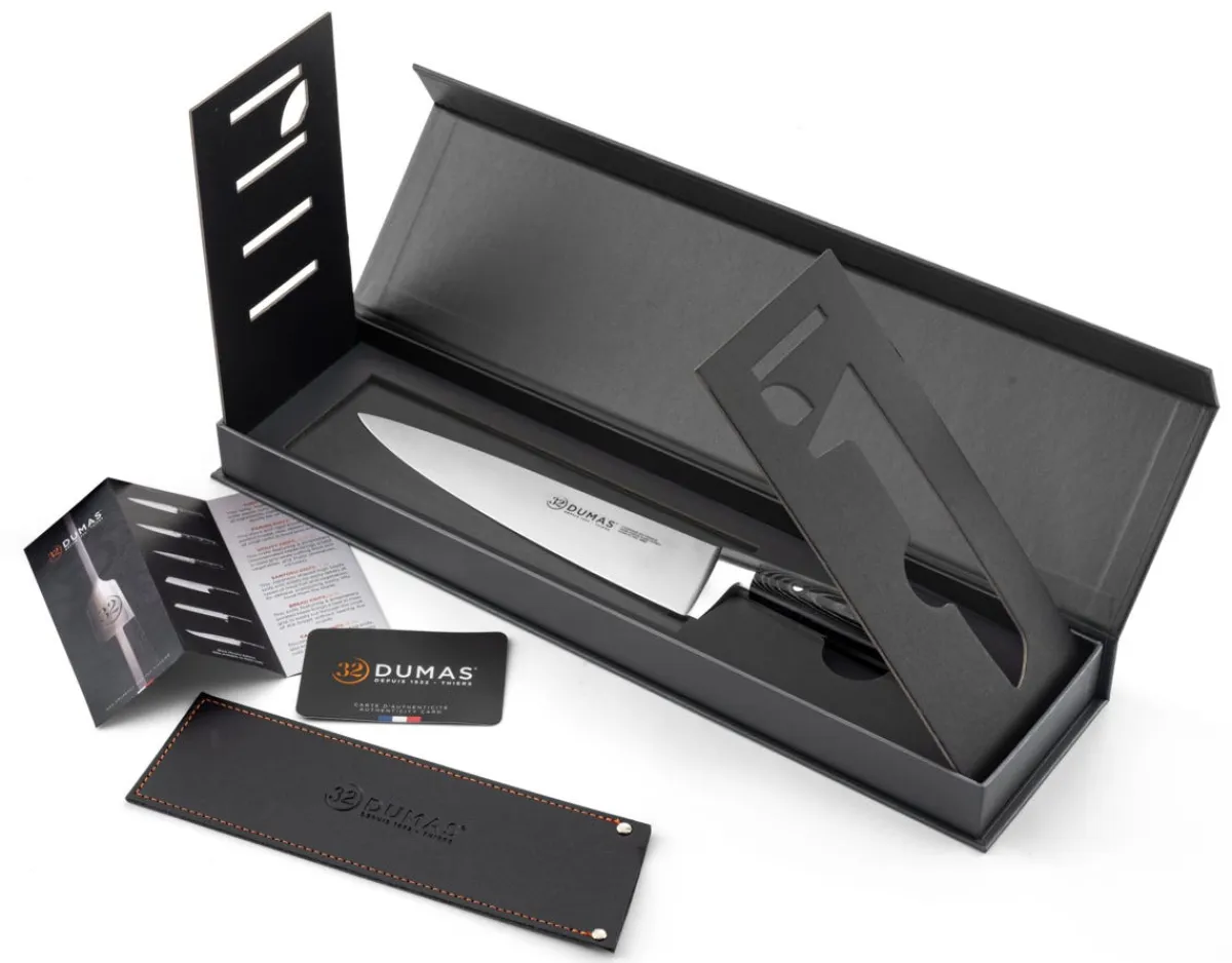 32 DUMAS Couteau chef 20 cm inox plastique unie Signature Micarta