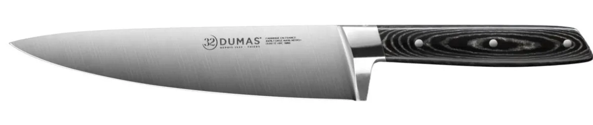 32 DUMAS Couteau chef 20 cm inox plastique unie Signature Micarta