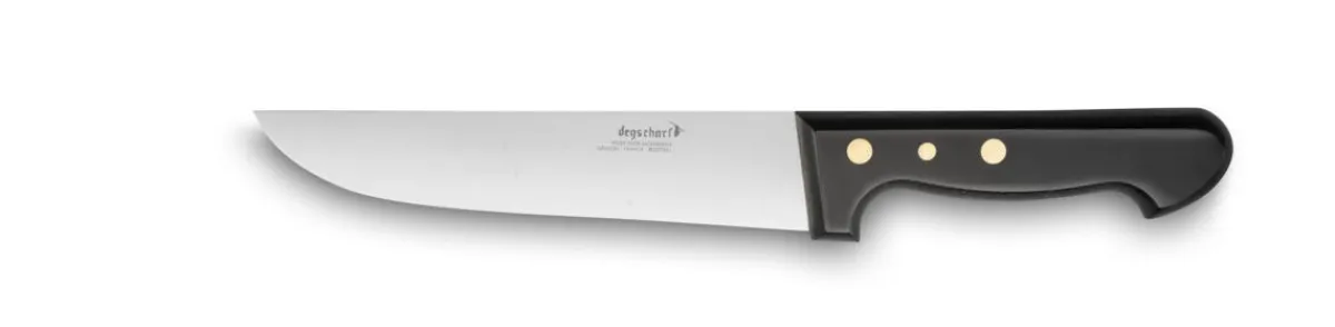 Couteau de boucher 20 cm inox bois compressé unie Degscharf - DEGLON