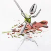 ETERNUM Couteau de table ergonomique monobloc cranté 23,5 cm Anzo