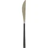 PRO.MUNDI Couteau de table monobloc cranté noir 22,7 cm Aroma Pvd Noir Discount