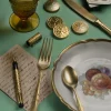 Couteau de table monobloc or 22,7 cm Settecento - PINTINOX Clearance