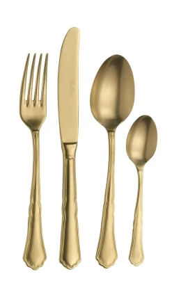 Couteau de table monobloc or 22,7 cm Settecento - PINTINOX Clearance