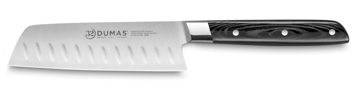32 DUMAS Couteau santoku 14 cm inox plastique unie Signature Micarta Clearance