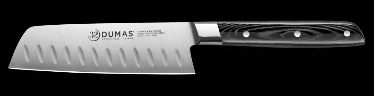 32 DUMAS Couteau santoku 14 cm inox plastique unie Signature Micarta Clearance