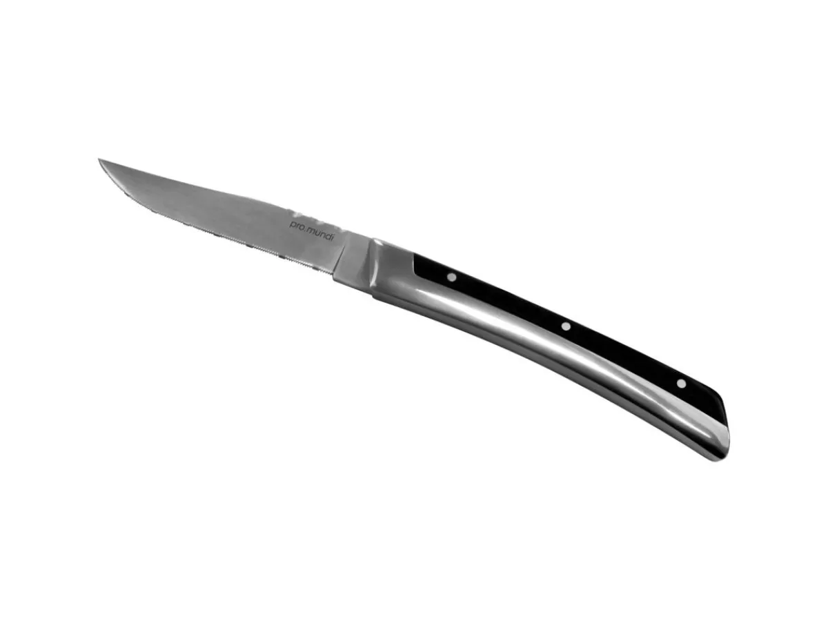 PRO.MUNDI Couteau à steak noir 22,5 cm Supreme Online