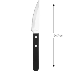 Couteau à steak noir 24,7 cm Tenor - PRO.MUNDI Hot