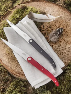 TARRERIAS BONJEAN Couteaux à steak rouge 25 cm Laguiole (6 pièces) Discount
