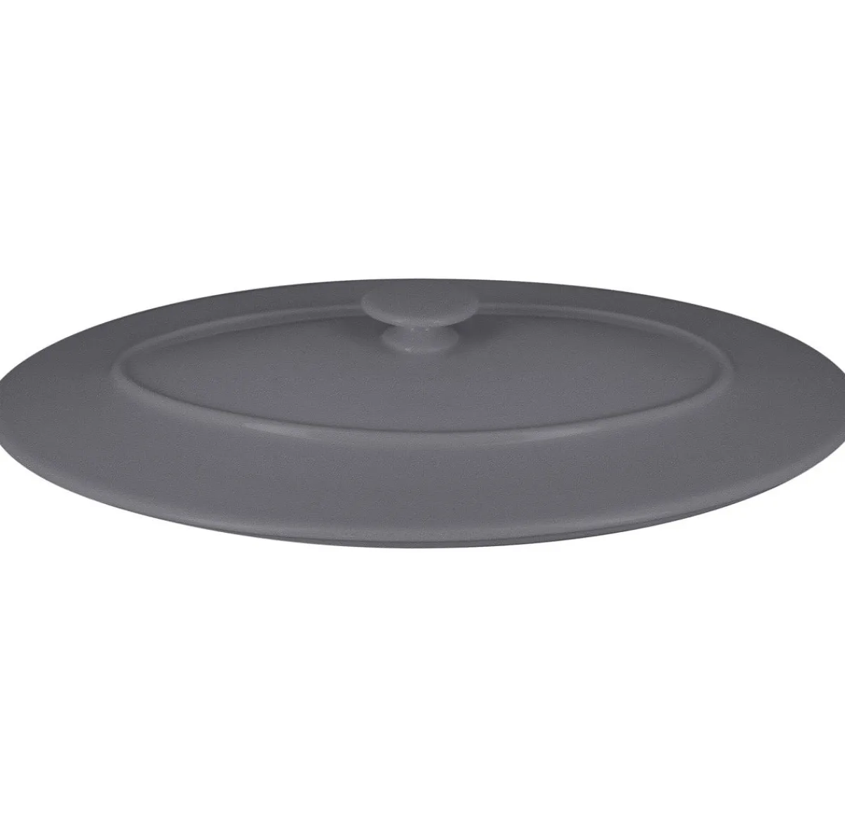 RAK Couvercle avec poignée ovale gris porcelaine vitrifiée 37,2x25 cm Chefs Fusion Hot
