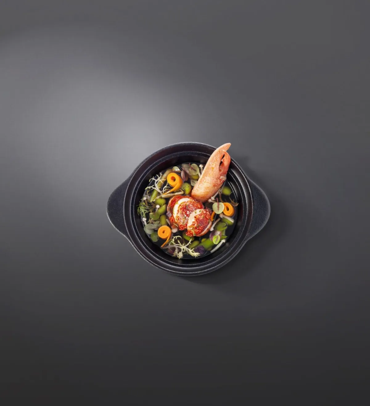 RAK Couvercle avec poignée ovale gris porcelaine vitrifiée 37,2x25 cm Chefs Fusion Hot