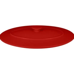 RAK Couvercle avec poignée ovale rouge porcelaine vitrifiée 31x21 cm Chefs Fusion Online