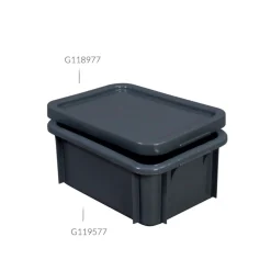 Couvercle gris plastique 40x30x3 cm - GILAC Discount