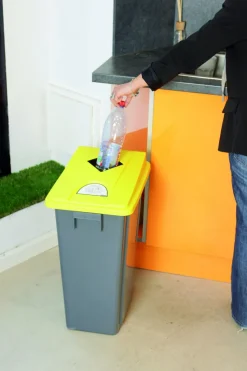 Couvercle plastique jaune Tri Selectif - PROBBAX Outlet