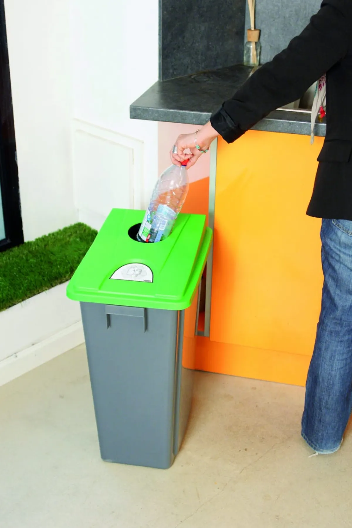 Couvercle plastique vert Tri Selectif - PROBBAX Clearance