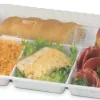 ALPHAFORM Couvercle plateau repas rectangulaire transparent plastique 29,7x23,1x5 cm (50 pièces) Best