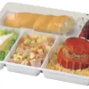 Couvercle plateau repas rectangulaire transparent plastique 32,4x26,4x5 cm (25 pièces) - ALPHAFORM Hot