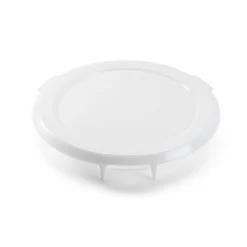 GILAC Couvercle plat pour bac 75 L rond blanc plastique Ø 61 cm 8,5 cm Discount