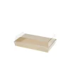 Couvercle pour assiette plastique rectangulaire 18,5x13,5x3,4 cm Oxstal (500 pièces) - PRO.MUNDI Best