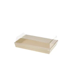 Couvercle pour assiette plastique rectangulaire 18,5x13,5x3,4 cm Oxstal (500 pièces) - PRO.MUNDI Best