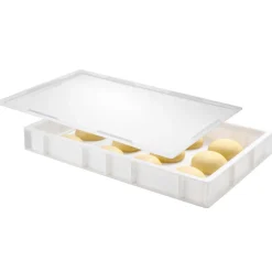GILAC Couvercle pour bac à pâtons rectangulaire blanc plastique 60x40x2,5 cm