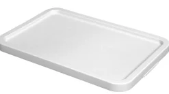 Couvercle pour bac rectangulaire blanc plastique 40x30x3 cm - GILAC New