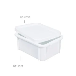Couvercle pour bac rectangulaire blanc plastique 40x30x3 cm - GILAC New