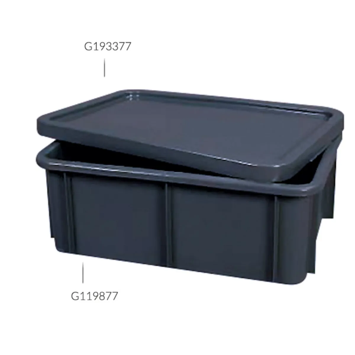 GILAC Couvercle pour bacs Sans couvercle gris plastique 60x40x3,5 cm Sale