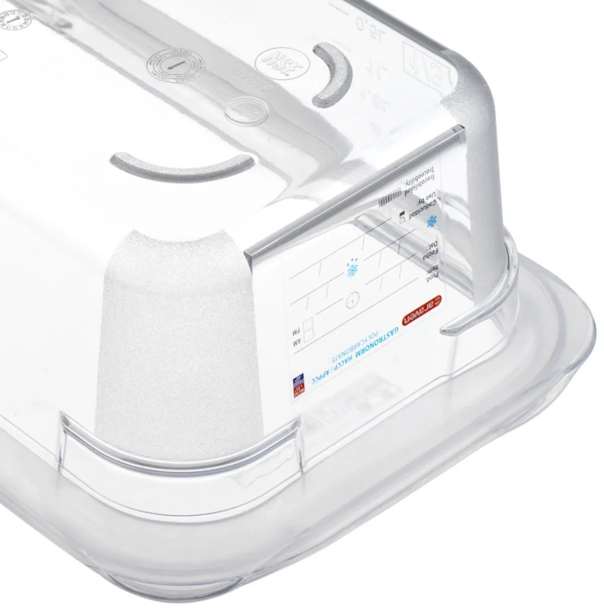 ARAVEN Couvercle pour bac transparent GN 1/2 silicone New