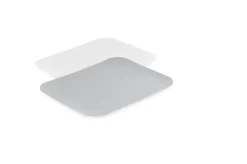 Aucune Couvercle pour barquette 200CL rectangulaire gris 25,3x18,4 cm (100 pièces)