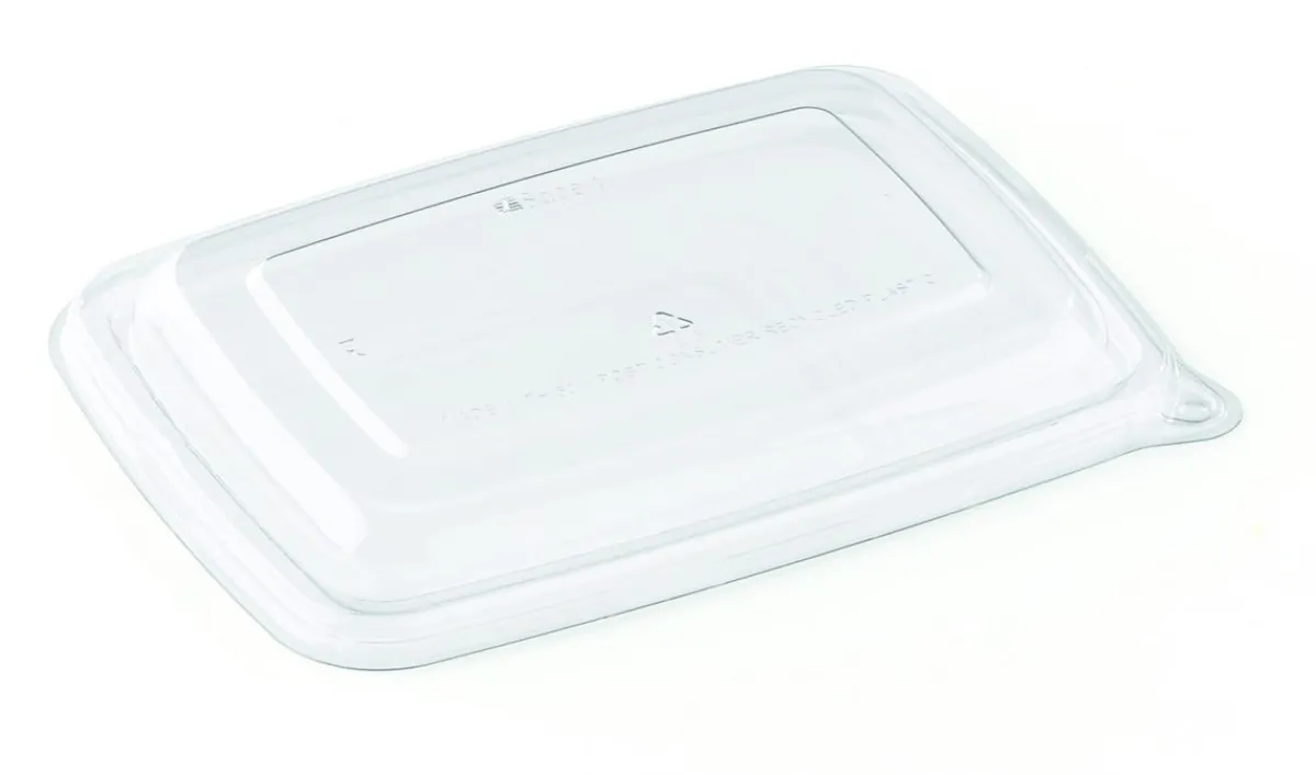 Couvercle pour barquette rectangulaire transparent 23,2x17,2x2,2 cm Be Pulp (75 pièces) - Aucune Hot