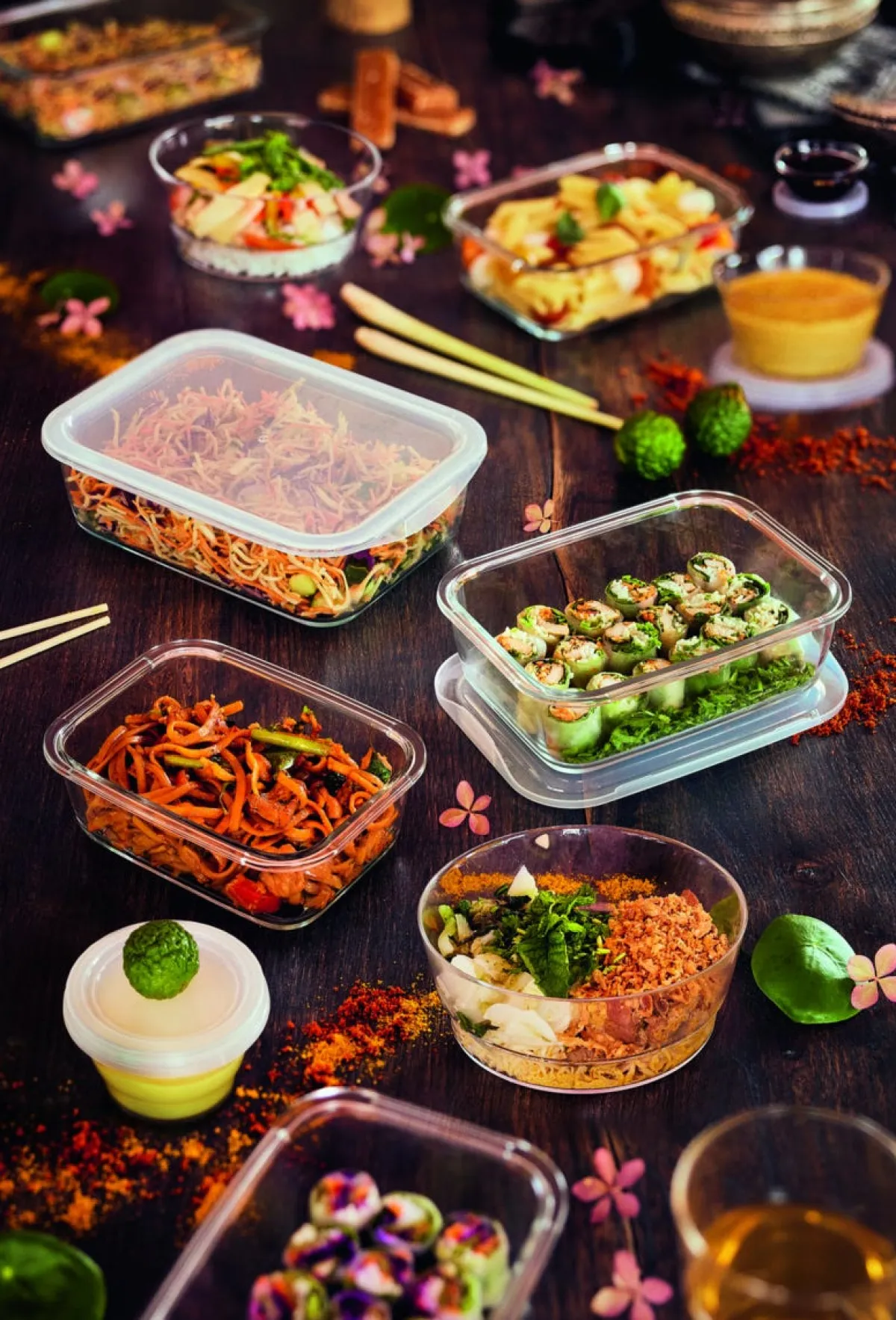 Couvercle pour boite 122cl rectangulaire transparent polypropylène (pp) 21,2 cm Food Box - ARCOROC Hot
