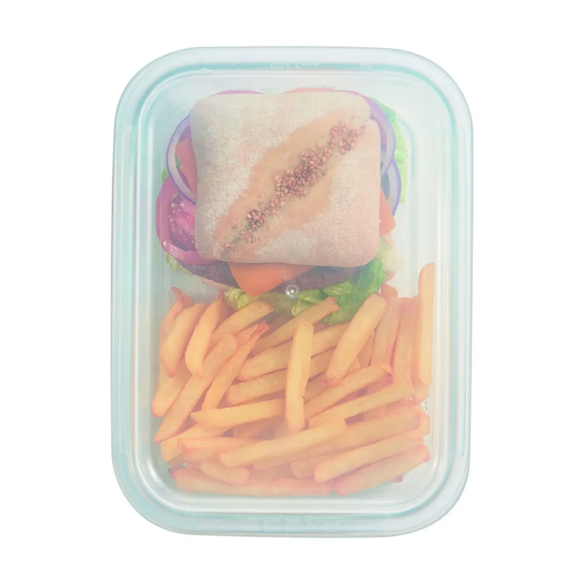 Couvercle pour boite 122cl rectangulaire transparent polypropylène (pp) 21,2 cm Food Box - ARCOROC Hot