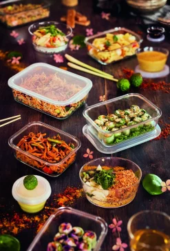 Couvercle pour boite 82cl rectangulaire transparent polypropylène (pp) 18,6 cm Food Box - ARCOROC Discount