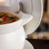 Couvercle pour cocotte rond noir porcelaine vitrifiée Ø 9,8 cm Chefs Fusion - RAK Hot