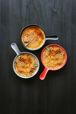 Couvercle pour cocotte rond rouge porcelaine vitrifiée Ø 8,5 cm Chefs Fusion - RAK Clearance