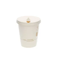 EARTH ESSENTIALS Couvercle pour gobelet blanc papier Ø 7,4 cm Oxstal (50 pièces) Hot